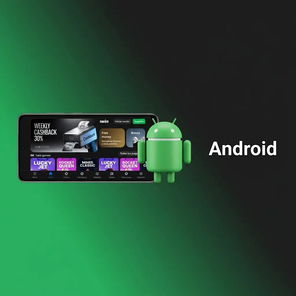 Descarga de la app 1win APK para Android en Uruguay, compatible con Android 5.0 o superior