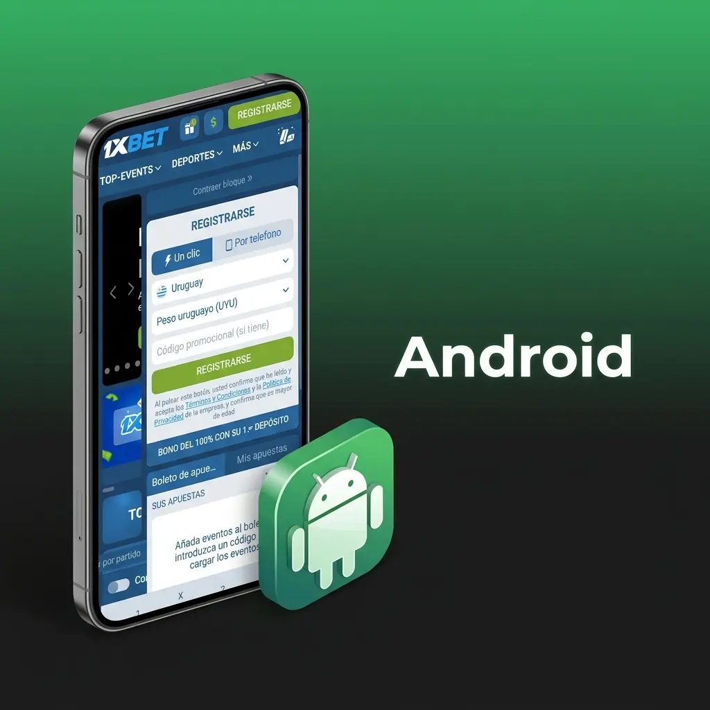 Descarga de la app 1xbet APK para Android en Uruguay, compatible con Android 5.0 o superior