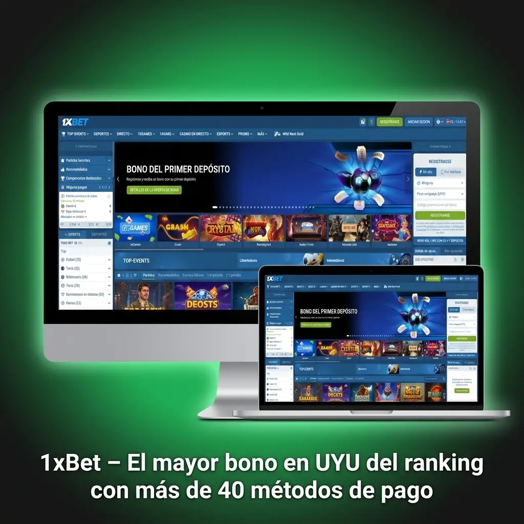 1xBet Uruguay: bono de bienvenida 100% hasta 75.000 UYU y más de 40 métodos de pago