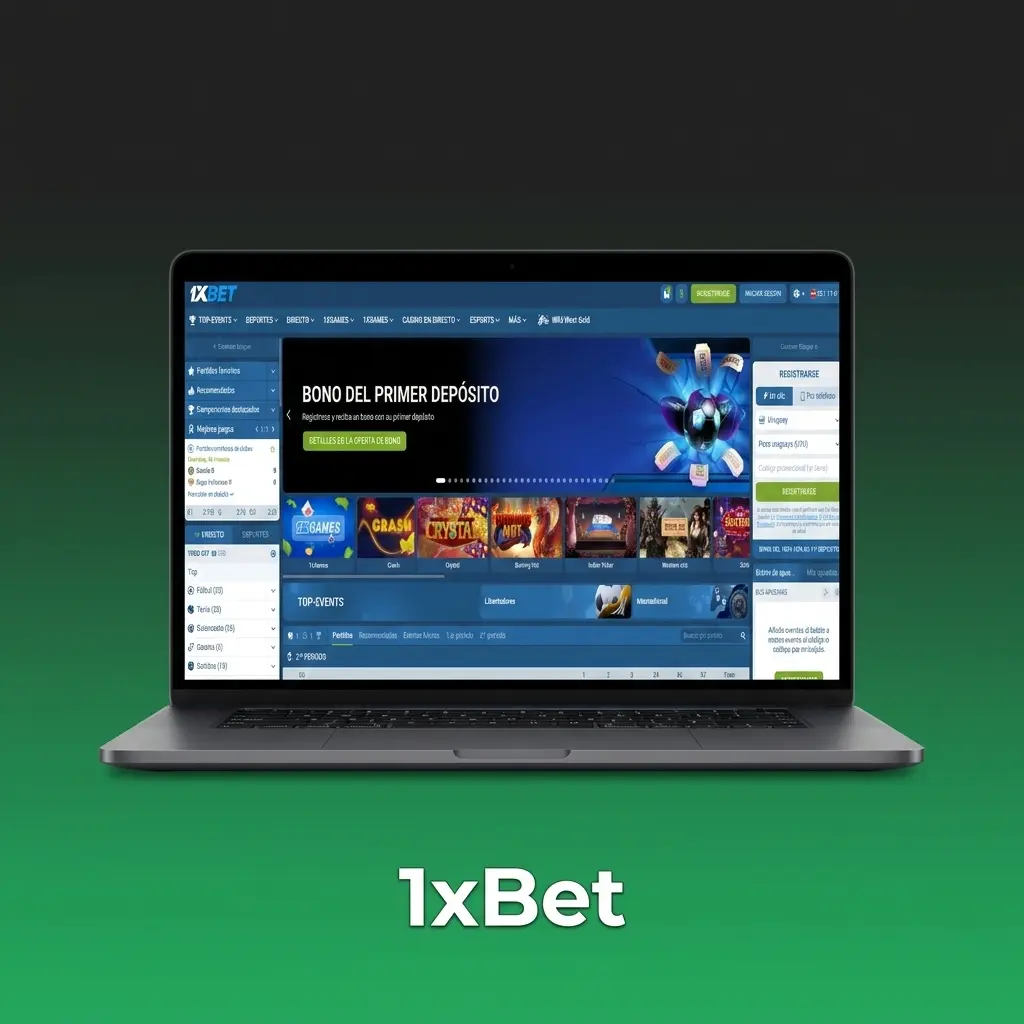 Sitio de apuestas 1xBet con bono de 75.000 UYU, 13 métodos de pago y más de 1.000 eventos deportivos diarios