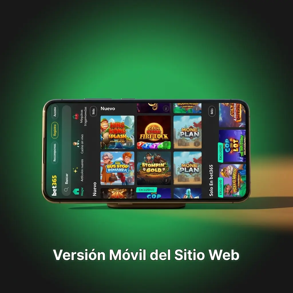 Versión móvil de Bet365 accesible desde navegador en smartphones y tablets sin necesidad de instalación