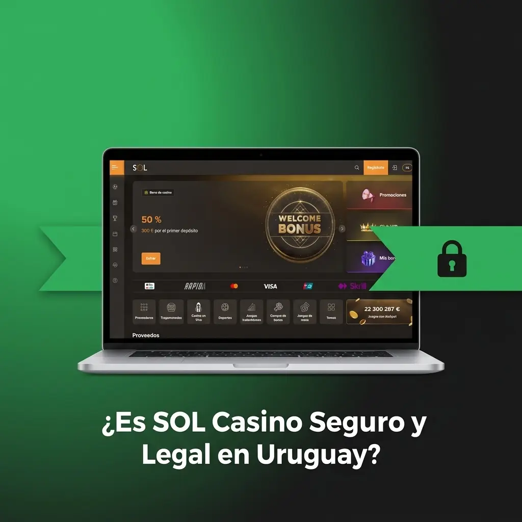 SOL Casino Uruguay: licencia Curaçao, cifrado SSL 256 bits y juego responsable para jugadores uruguayos