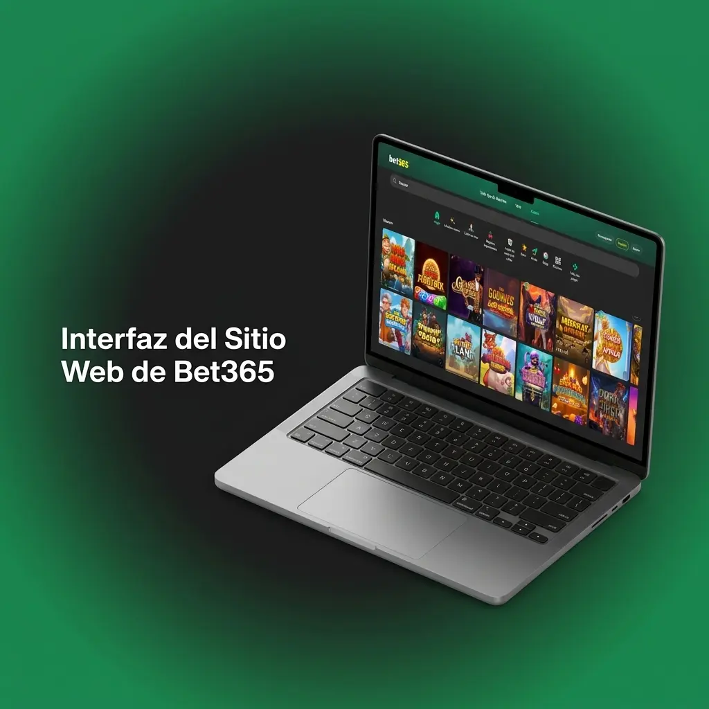Interfaz del sitio web de Bet365 con navegación a deportes, casino, póker y eSports con opciones de cuotas personalizables.