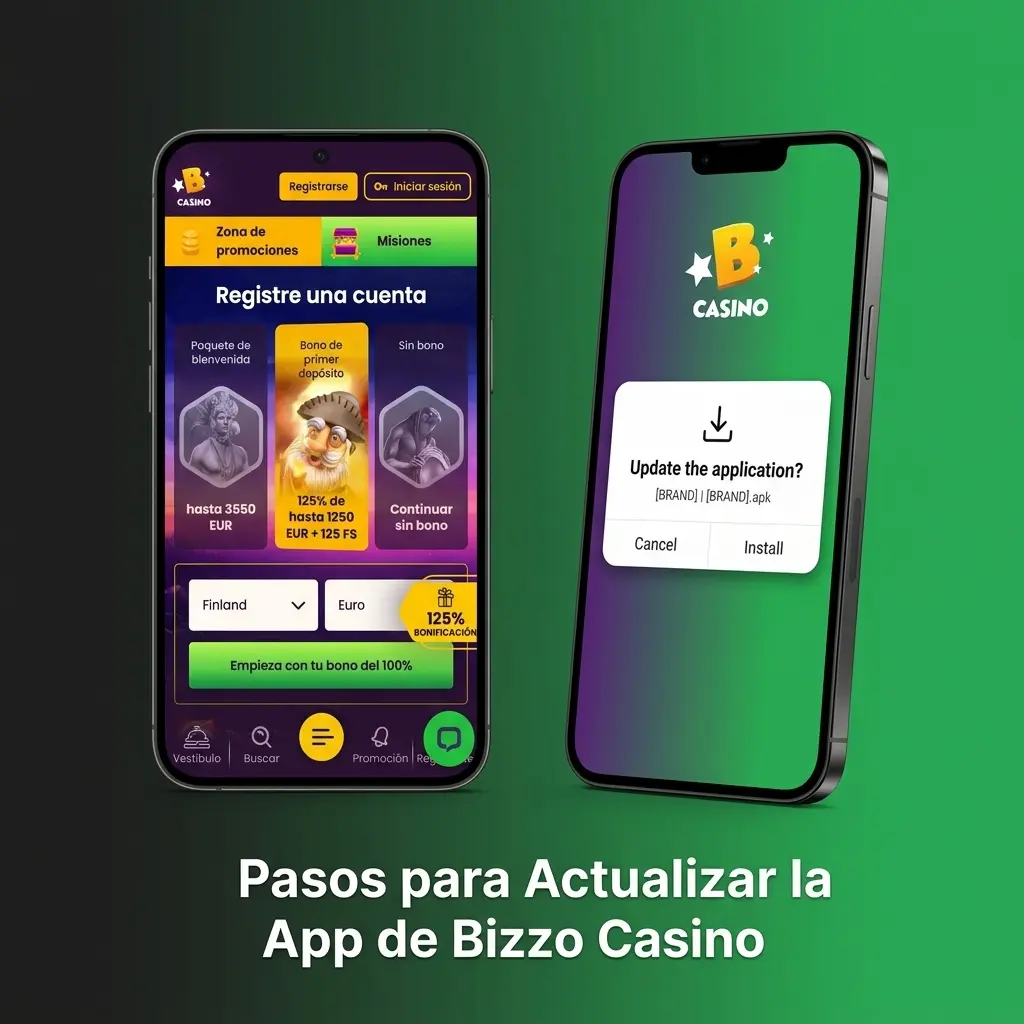 Pasos para actualizar la app de Bizzo Casino en Android e iOS con APK y App Store en 2026