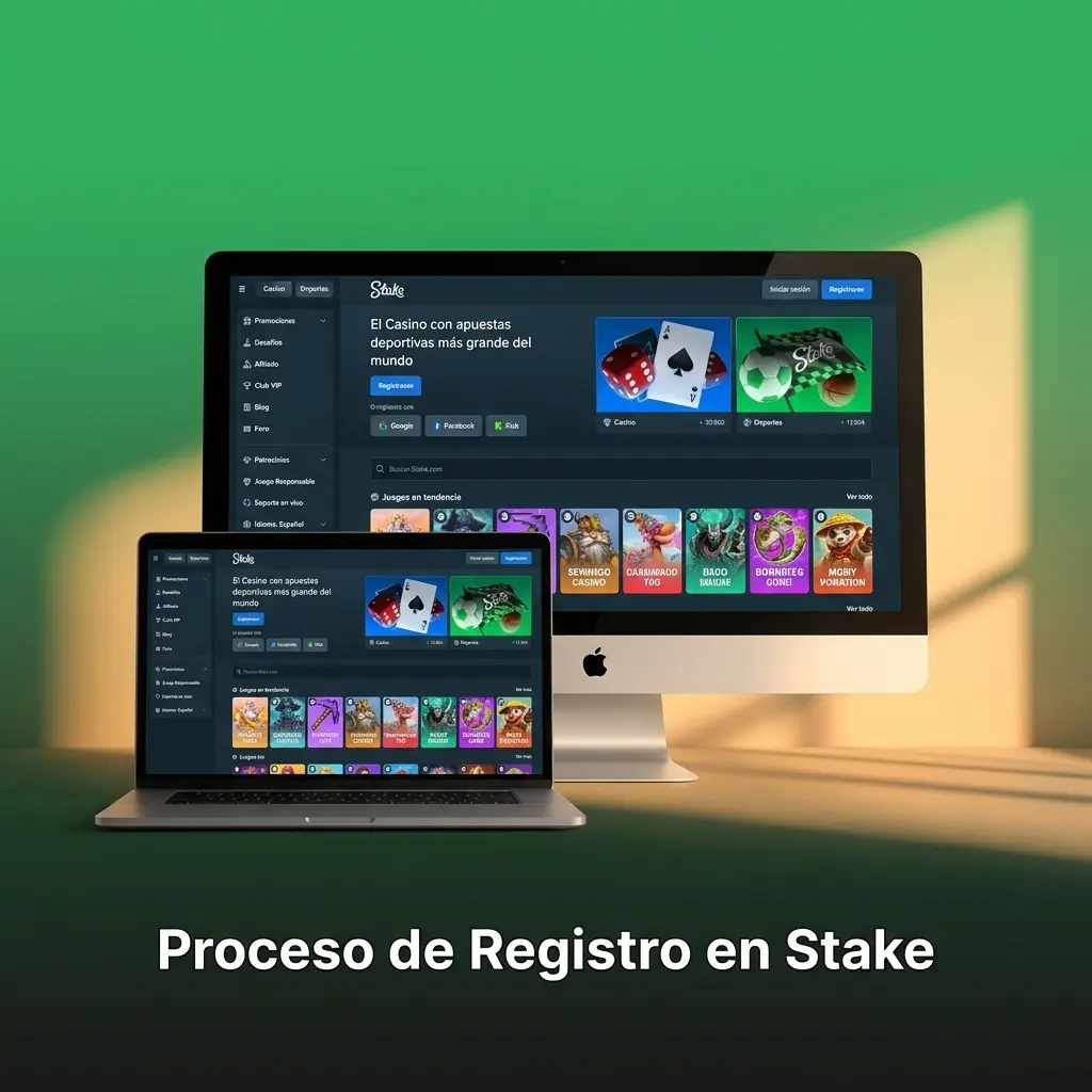Proceso de registro en Stake Uruguay: formulario con campos de usuario, correo y contraseña para crear cuenta