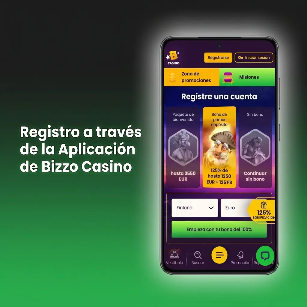 Pasos para registrarse en la app de Bizzo Casino en menos de tres minutos con formulario claro