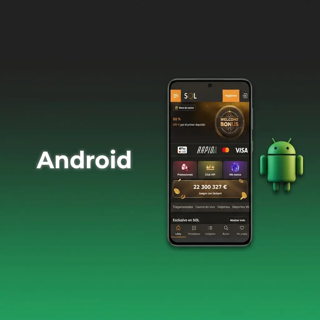 Descarga de la app APK de SOL Casino para Android en Uruguay, compatible con Android 5.0 o superior