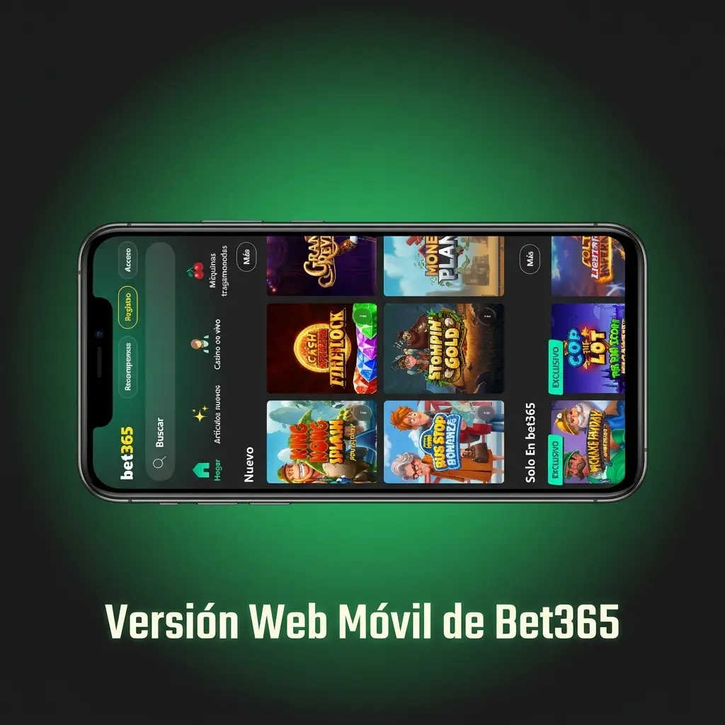 Versión web móvil de Bet365 accesible desde navegador en smartphones y tablets sin instalar software